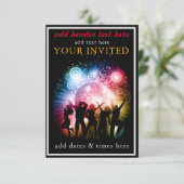 Carte plate Invitation de fête (Debout devant)