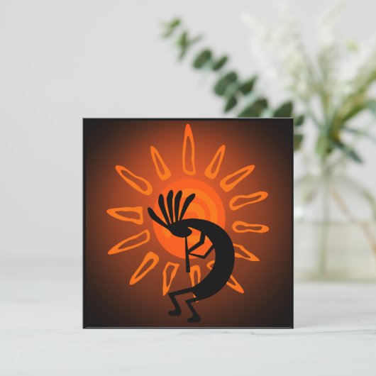 Carte plate Kokopelli Sun Bronzer (Debout devant)