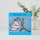 Carte plate Lily blanche (Debout devant)