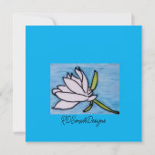 Carte plate Lily blanche (Dos)