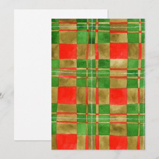 CARTE PLATE MAC GREGOR TARTAN 5x7 / Verticale (Devant / Derrière)