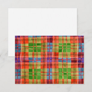 CARTE PLATE MAC RAE TARTAN 3.5x5 / Horizontal