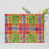 CARTE PLATE MAC RAE TARTAN 5.5x7.5 / Horizontal (Debout devant)
