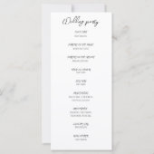 Carte plate mariage rustique fleur rose minimalist (Dos)
