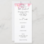 Carte plate mariage rustique fleur rose minimalist (Devant)