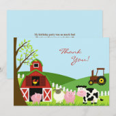 Carte plate Merci Les Animaux (Devant / Derrière)