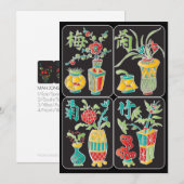 Carte plate MJ Fleurs/Saisons (Devant / Derrière)