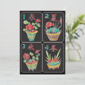 Carte plate MJ Fleurs/Saisons (Debout devant)