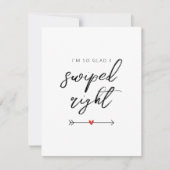 Carte plate moderne pour la Saint-Valentin 'Je sui (Devant)