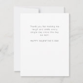 Carte plate moderne pour la Saint-Valentin 'Je sui (Dos)