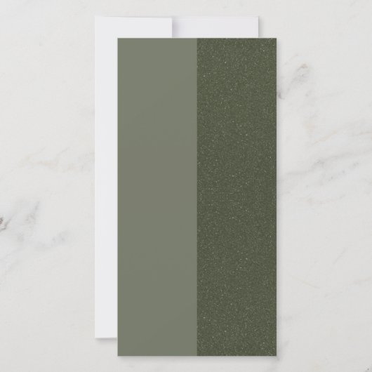 Carte plate moderne vert mousse avec texture (sur (Devant)