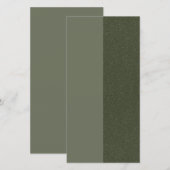 Carte plate moderne vert mousse avec texture (sur (Devant / Derrière)