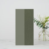 Carte plate moderne vert mousse avec texture (sur (Debout devant)
