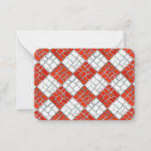 CARTE PLATE MOSAÏQUE À COCHE ROUGE 3,5x2,5 / HORIZ (Devant)