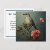 Carte plate Oiseau Bleu Matin (Devant / Derrière)