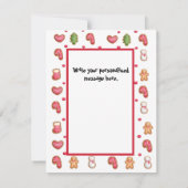 Carte plate personnalisée de cookie de Noël (Dos)