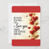 Carte plate personnalisée pour la Saint-Valentin r (Devant)