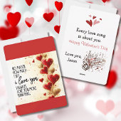 Carte plate personnalisée pour la Saint-Valentin r