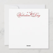 Carte plate pour couple de la Saint-Valentin (Dos)