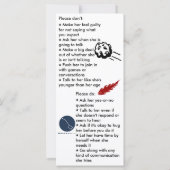 Carte plate pour fille rassemblée pour le mutisme (Dos)