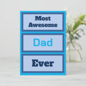Carte plate pour le papa le plus génial (Debout devant)