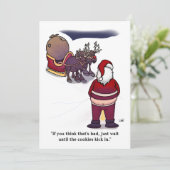 Carte plate pour le Père Noël avec des cookies (Debout devant)