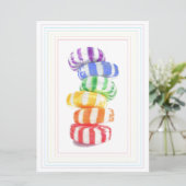 CARTE PLATE RAINBOW CANDY 6.5x8.75 (Debout devant)