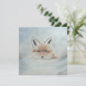 Carte plate renardeau (Debout devant)