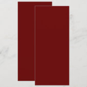 Carte plate rouge sang (Devant / Derrière)