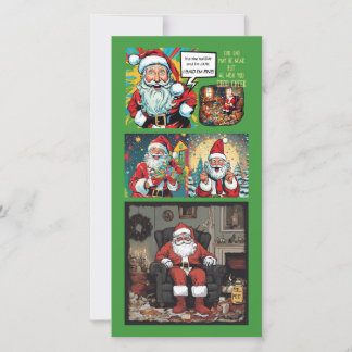 Carte plate Sad Père Noël (famille à famille)