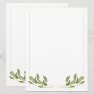 Carte plate SAGE 6,5 x 8,75 / Verticale