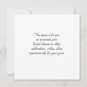 Carte plate 'Sauvez la date' (Dos)