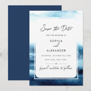 Carte plate 'Save The Date' pour un mariage bohème