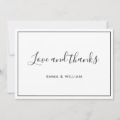 Carte plate simple et moderne de remerciement pers (Devant)