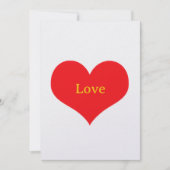 Carte plate thème Love - Amour - avec enveloppe (Devant)