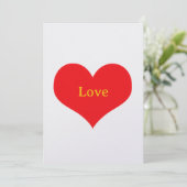 Carte plate thème Love - Amour - avec enveloppe (Debout devant)