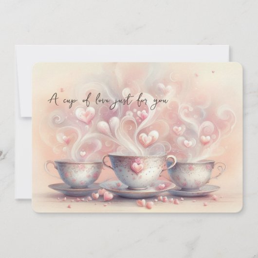 Carte plate "Une tasse d'amour" (Devant)