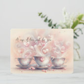 Carte plate "Une tasse d'amour" (Debout devant)