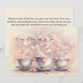 Carte plate "Une tasse d'amour" (Devant / Derrière)