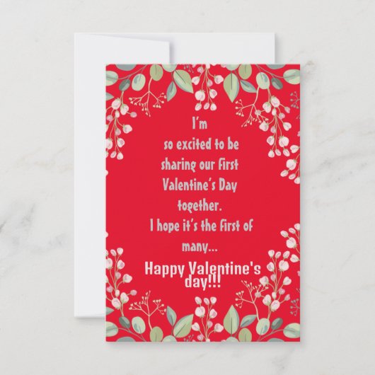 Carte plate Valentine's Day (Devant)