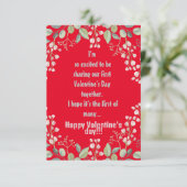Carte plate Valentine's Day (Debout devant)