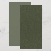 Carte plate verte mousse texturée – Personnalisabl (Devant / Derrière)