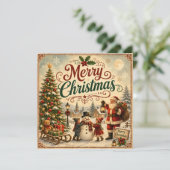 carte plate vintage pour enfants (Debout devant)