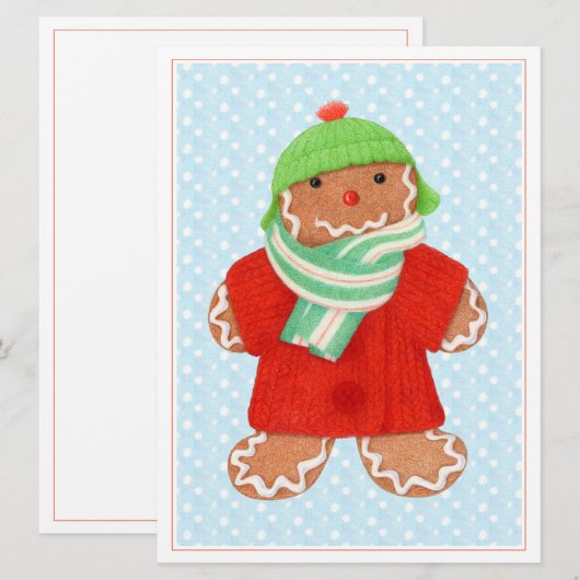 Carte plate WOOLIE GINGERPREAD 6,5 x 8,75 (Devant / Derrière)