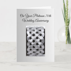 Carte Platinum Personnalisé 70e anniversaire de Mariage