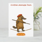 Carte Plato platypus tightrope walker (Debout devant)