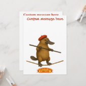 Carte Plato platypus tightrope walker (Devant/Arrière en situation)