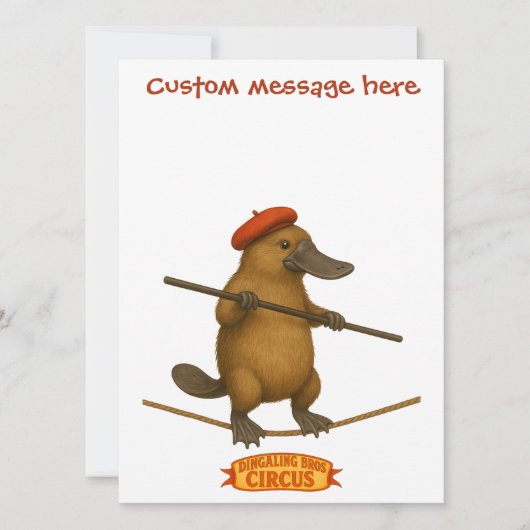 Carte Plato platypus tightrope walker (Devant)