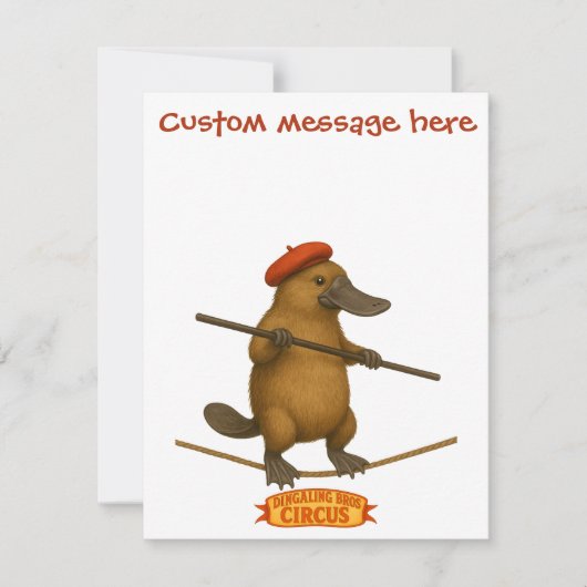 Carte Plato platypus tightrope walker (Devant)