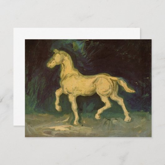 Carte Plâtre Statuette d'un cheval par Vincent van Gogh (Devant / Derrière)